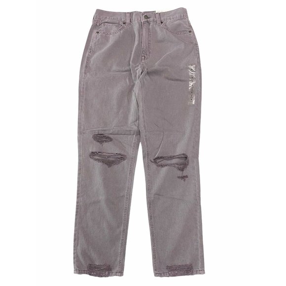 American Eagle Outfitters Denim - NWT AMERICAN EAGLE Mom Jean Sz 8L Purple Ripped #364887